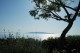 Il mare dell'Argentario, vicino Cala Piccola. Panorama in controluce. Toscana. Italy
